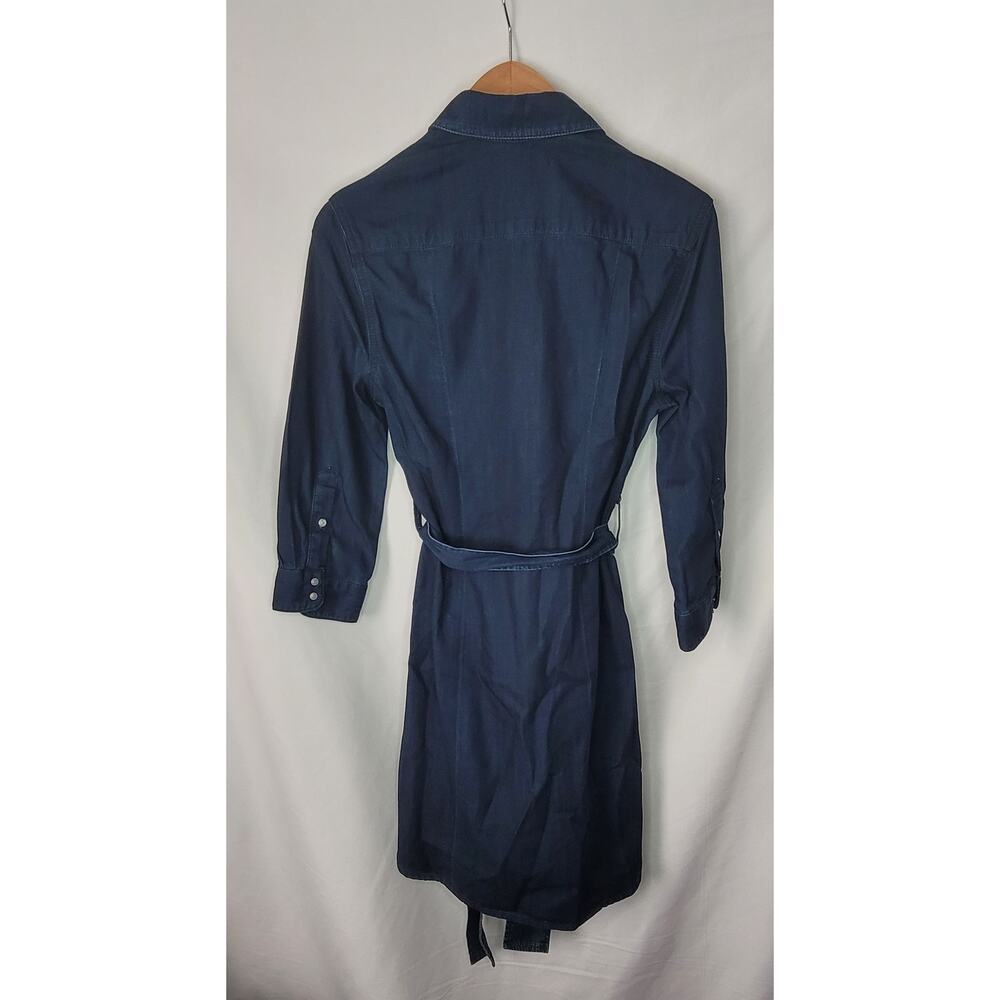 7 For all Mankind- women's denim Button up dress with belt- size XS - Picture 3 of 8